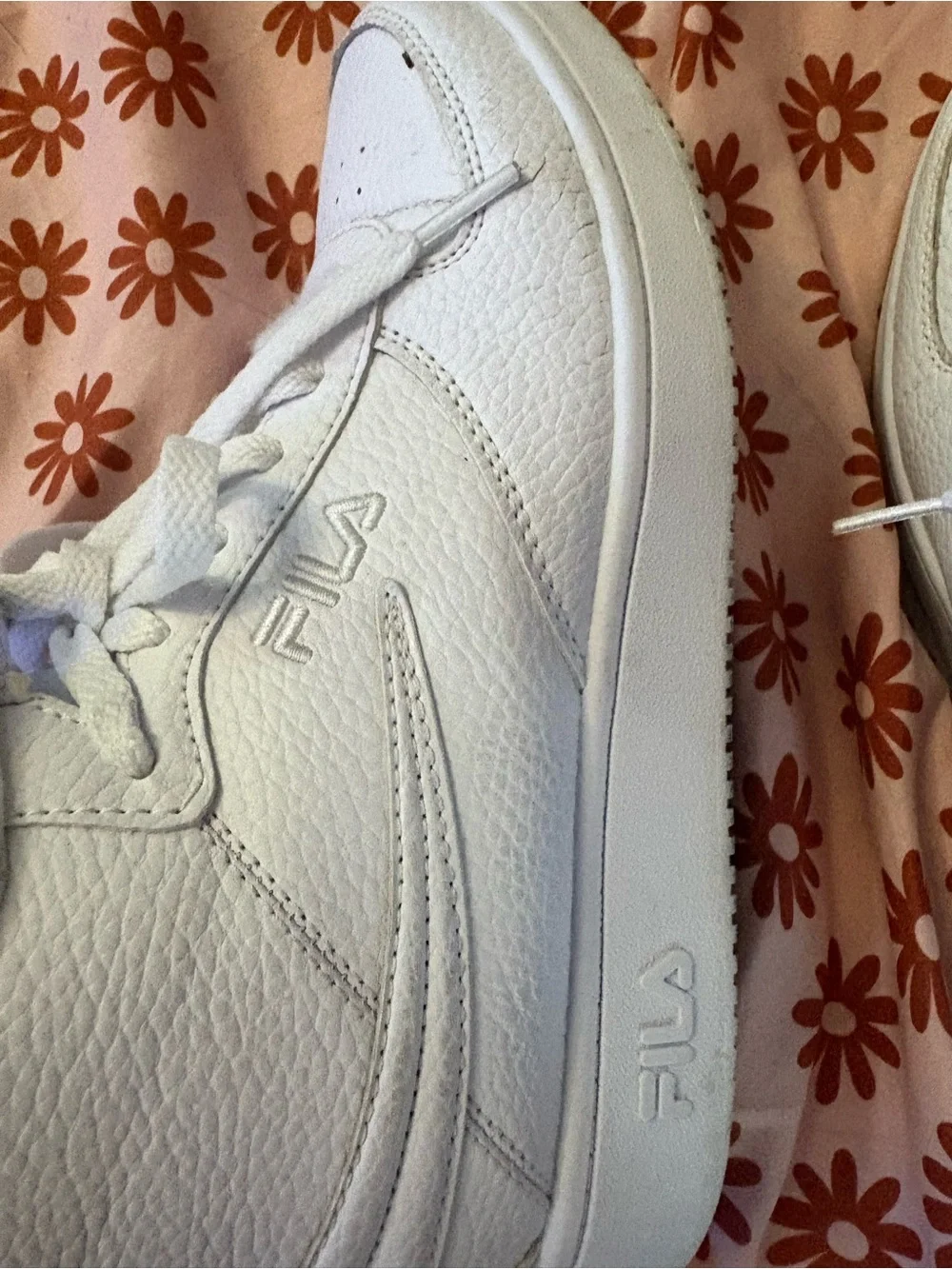 Fila White High-Top Lace-Up Sneakers with Ankle Strap
